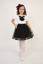 23Rd April Show Outfit Girls' Polka Dot Piece Black Skirt Bow T-Shirt Set - 4