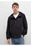 Water Repellent K Hooded Black Jacket Regular Fit / Normal Cut 0110610-71379 - 2