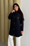 Hakim Collar Snap Pocket Detailed Modal Hijab Tunic 1191 Anthracite - Premium Series - 6
