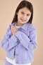 Lilac Cute Character Printed Jacket and Trousers 3-Piece Girls' Set 23586 - 4