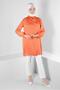SATIN TUNIC WITH FLOWER ACCESSORY 43515 - 2