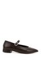 Women's Brown Pointed Toe Mary Jane Ballet Flats
