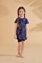 Navy Blue Children's Swimsuit with Tights K2337 - 5
