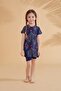 Navy Blue Children's Swimsuit with Tights K2337 - 3