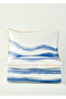 100% Cotton Satin Marine Double Duvet Cover Set Blue-White (200X220 cm) - 4