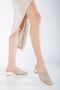 Beige Skin Knitwear Knitted Women's Heeled Slippers - 6