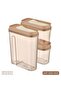Luxury Food Storage Container, Transparent Copper Set of 3 (4 Lt+2Lt+2 Lt) - 2