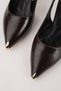 Vuxi̇a Pointed Toe Metal Toe Detail Open Back Women's Heeled Shoes - 2