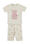 Teddy Bear Printed Bowknot Set for 6-18 Months - Ivory