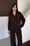 Oversized Half Zipper Collar Modal Women's Suit 1195 - Form Series - 6