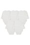 5-Pack of Plain Long Sleeve Snap Fastener Bodysuits - White - 2