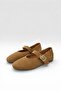 Women's Real Leather S Suede Ballet Flats - 6