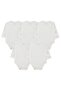 5-Pack of Plain Long Sleeve Snap Fastener Bodysuits - White