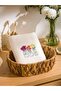 Ecru Floral Embroidered Cotton Face Towel 50X80 cm (S6) - 2