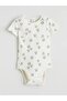 Ecru Printed Baby Boy Snap Fastener Bodysuit 2-Pack (S6) - 2