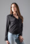 Women's Long Sleeve Satin Shirt