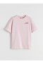 Black Printed Girls' T-Shirt (S6)