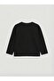 Black Long Sleeve Crew Neck Boys' T-Shirt (S6) - 3
