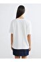 Crew Neck Printed Oversized Women's T-Shirt (S6) - 4