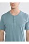 Navy Blue Standard Fit Men's Pajama Set (S6) - 5