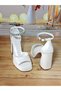 Women's 10 Cm Platform White Stone Bridal Shoes - 8