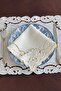 Set of 2 Perforated Serving Presentation Napkins. 38X38 cm Square. Güllü Model (2 Pieces)