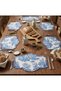 2 Person Medallion, Embroidered French Peasant 4 Piece Service Set (2 American Service+2 Service Napkins) - 3