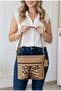 Genuine Leather Handmade Milky Brown Women's Shoulder Bag with Compartments and Pockets