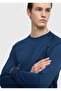 Indigo Crew Neck Plain Sweatshirt - 5