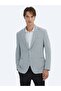 Gray Patterned Modern Fit Jacket