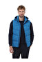 Cobalt Blue Regular Fit Hooded Casual Woven Sports Vest