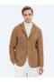 Hazelnut Plain Modern Fit Wool Blend Jacket