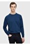 Indigo Crew Neck Plain Sweatshirt