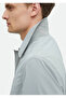 Gray Regular Fit Shirt Collar Casual Woven Overcoat - 5