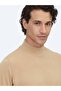 Camel Hair Half Turtleneck Jacquard Wool Blended Knitwear Sweater - 3