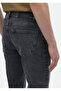 Anthracite Straight Slim Fit Denim Cotton Blended Trousers - 4