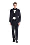 سترة مسطحة باللون الأزرق الداكن ذات أكتاف ضيقة مصنوعة من مزيج الصوف - 2