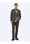 Green Plain Comfort Fit Wool Blend Jacket - 2