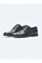 Navy Blue Leather Classic Shoes - 2
