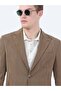 Mink Plain Modern Fit Jacket - 3