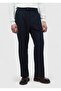 Navy Blue Striped Woven Loose Fit Casual Trousers - 2