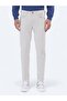 Gray Woven Slim Fit Casual Cotton Blend Trousers - 3