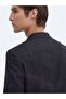 Anthracite Patterned Modern Fit Wool Blend Jacket - 5