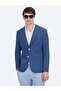 Indigo Patterned Modern Fit Jacket