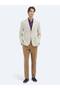 Beige Patterned Modern Fit Jacket - 2