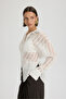 Vesper Triangle Cut Tie-Dye Ecru Shirt - 4