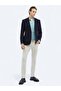 Navy Blue Plain Woven Jacket - 2