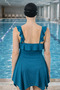 Firdir Detailled Quick Drying Swimwear Fabric Swimwear with Skirt - 3