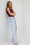 Women's High Waist Cotton Wide Leg Loose Fit Jean Pants - 6