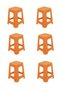 Sturdy Plastic Karizma Rattan Stool (6 Pieces) Teak - 2